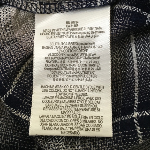 CLEARANCE! NWT BCBGeneration Plaid Hi-Low Short Sleeve Top Size XS Black White - Picture 5 of 10